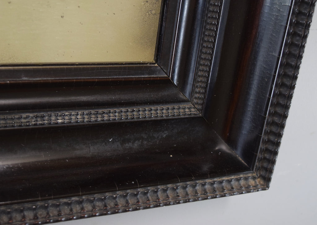 Rectangular Late 19th Century English Ebonised Mirror