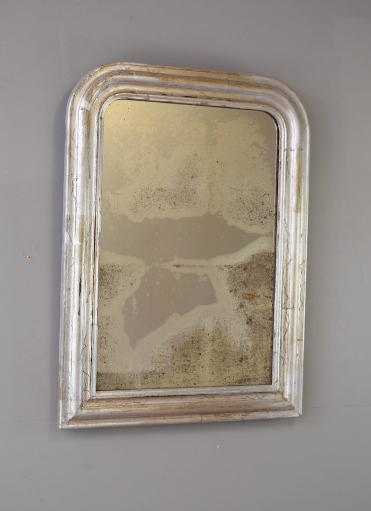 Late 19th Century French Softly Worn Silver Gilt Mirror