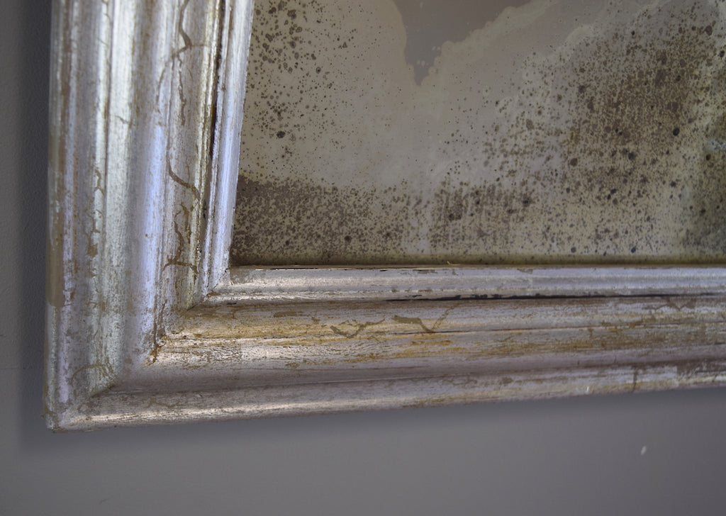 Late 19th Century French Softly Worn Silver Gilt Mirror