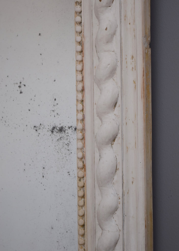 Late 19th Century French Scrubbed Gesso Mirror