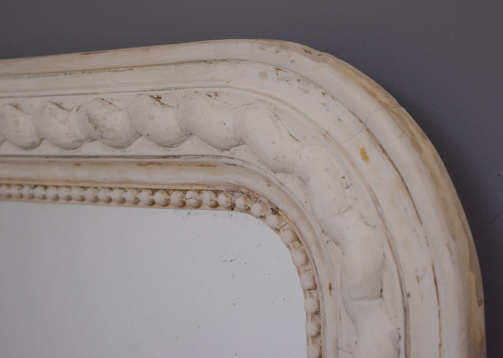 Late 19th Century French Scrubbed Gesso Mirror