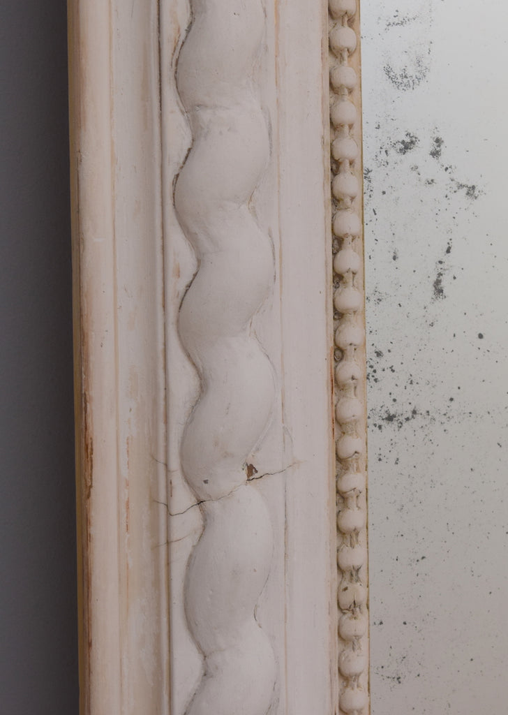 Late 19th Century French Scrubbed Gesso Mirror