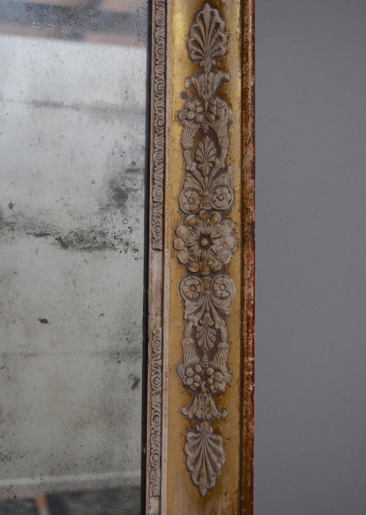 French Mid 19th Century Gilt & Gesso Mirror