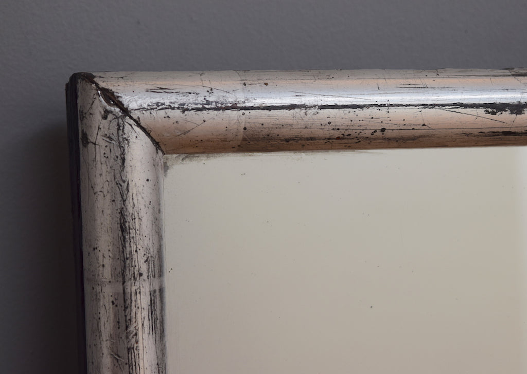Early 20th Century French Silver Gilt Bistro Mirror
