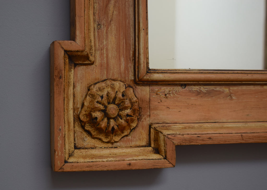 Carved Pine Framed Mirror