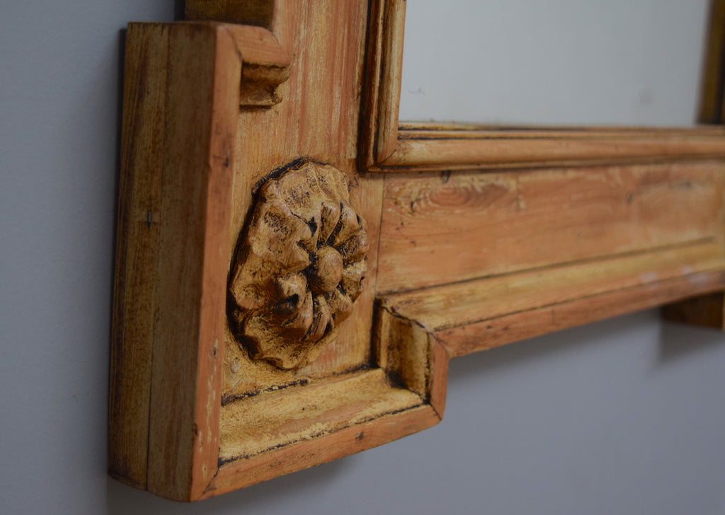 Carved Pine Framed Mirror