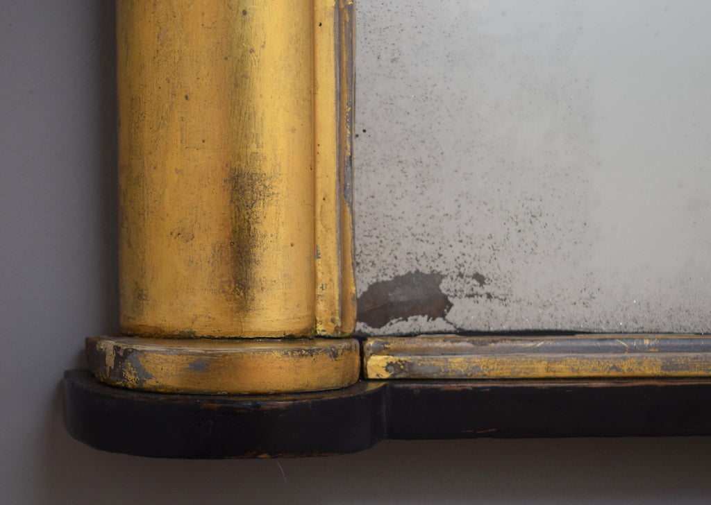 Early 19th Century Regency Gilt Mirror on Ebonised Plinth