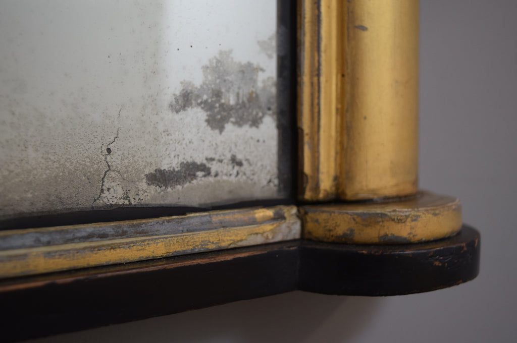 Early 19th Century Regency Gilt Mirror on Ebonised Plinth