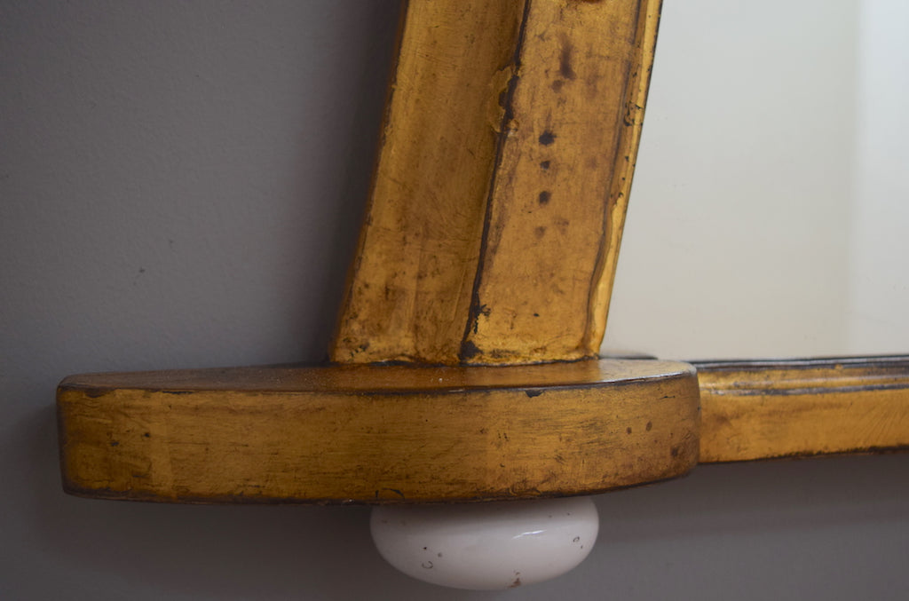 Gilt Hipped Overmantel Mirror