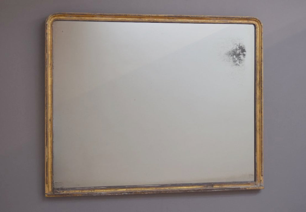 Mid 19th Century English Gilt Overmantel Mirror