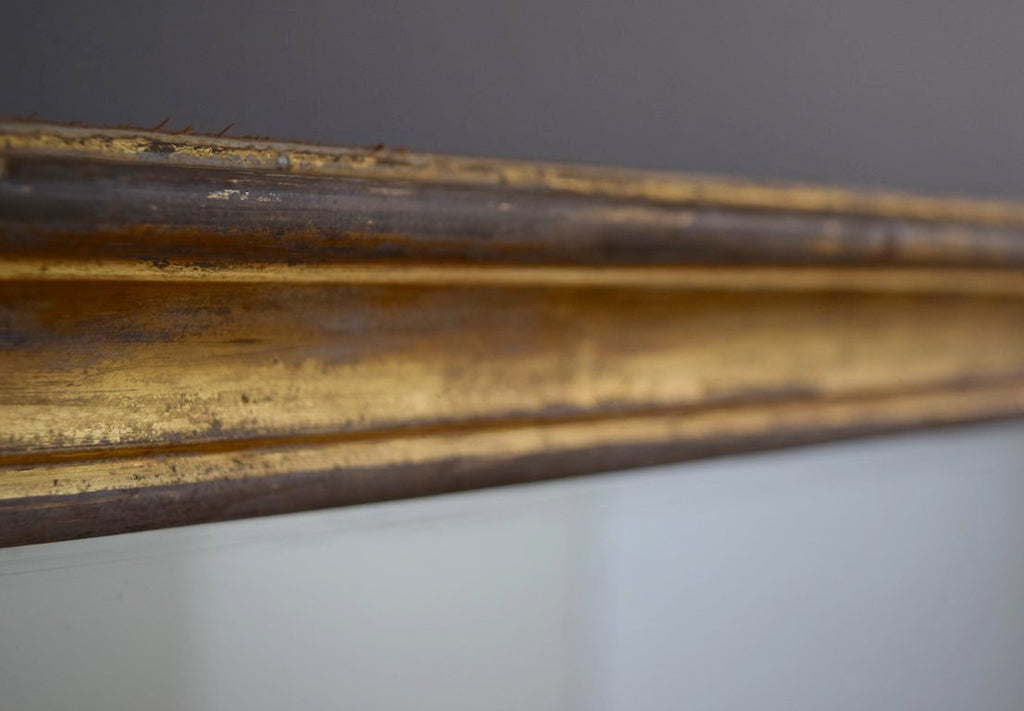 Mid 19th Century English Gilt Overmantel Mirror
