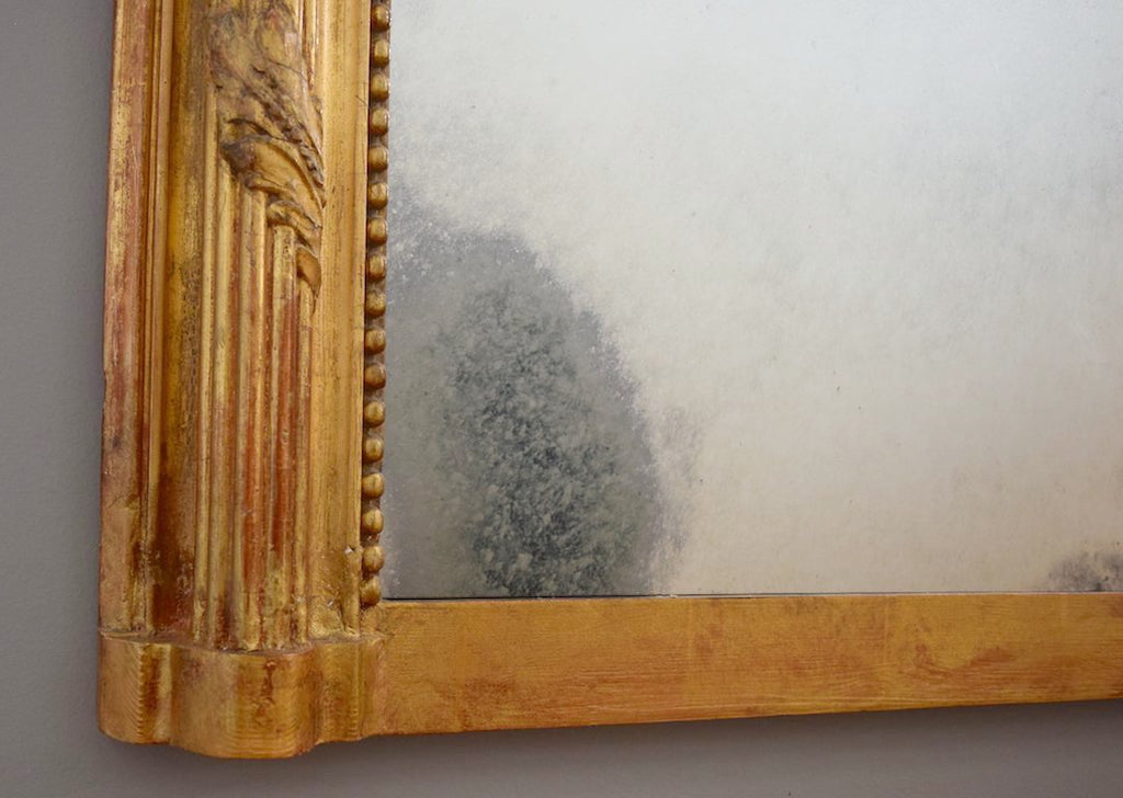 Late 19th Century French Crested Gilt Mirror
