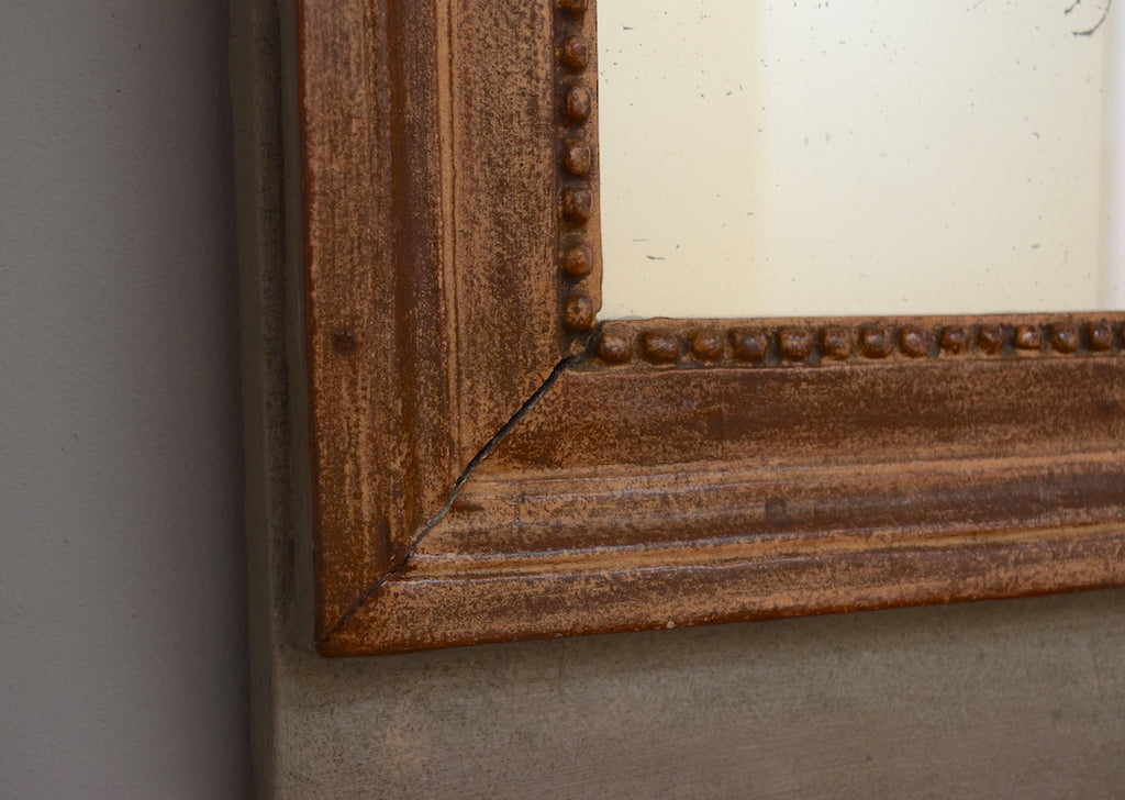 French Partial Gilt Mirror