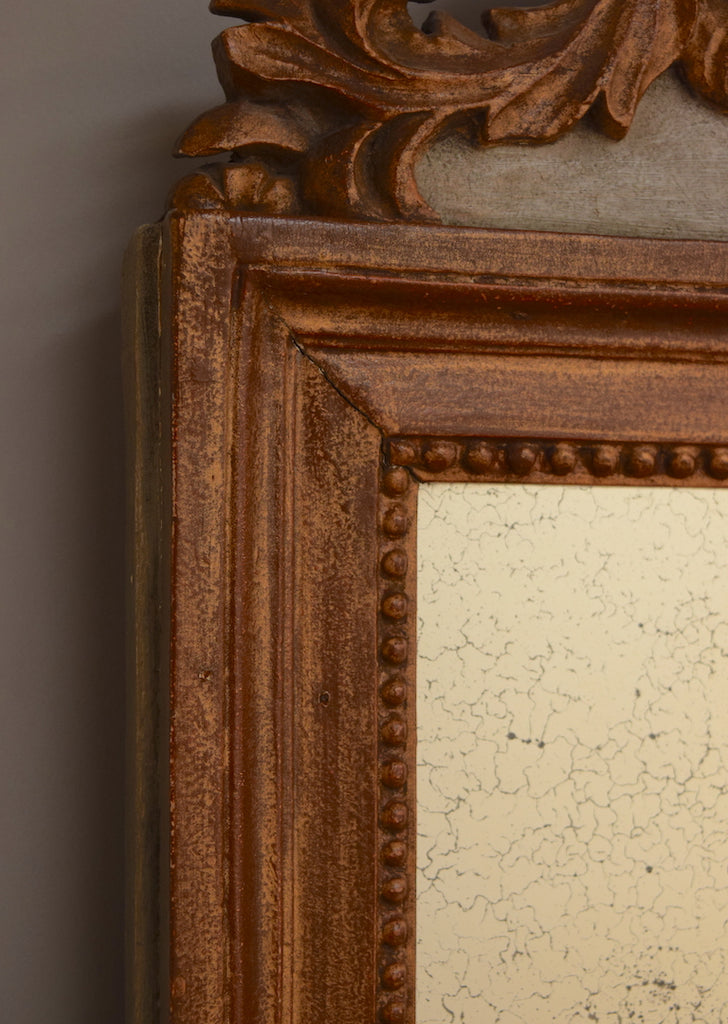French Partial Gilt Mirror