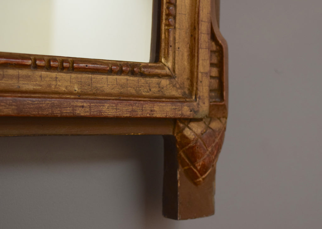 Early 19th Century French Gilt Crested Mirror