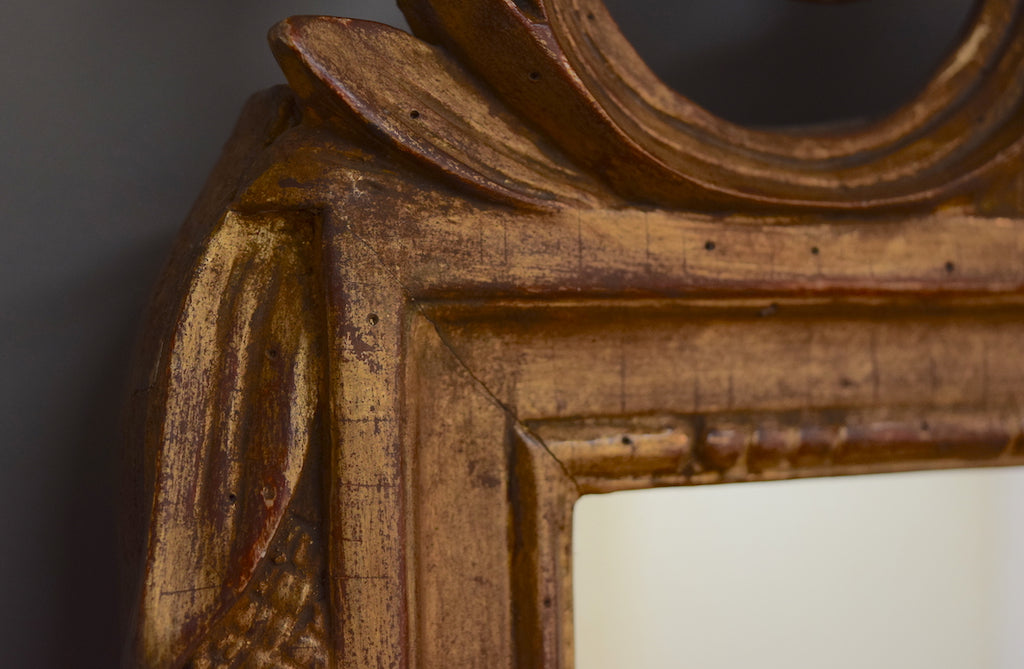 Early 19th Century French Gilt Crested Mirror