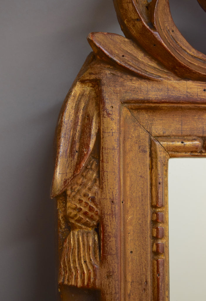 Early 19th Century French Gilt Crested Mirror
