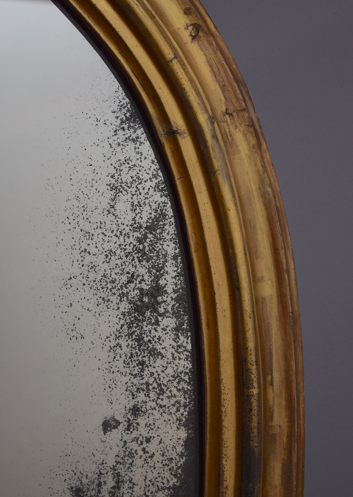 Mid 19th Century English Gilt Overmantel Mirror