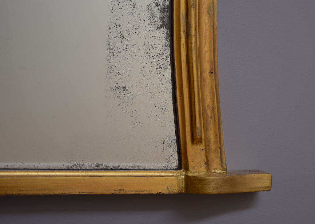 Mid 19th Century English Gilt Overmantel Mirror