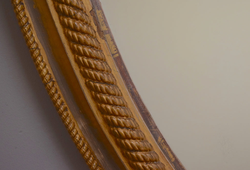 Large Mid 19th Century English Oval Mirror