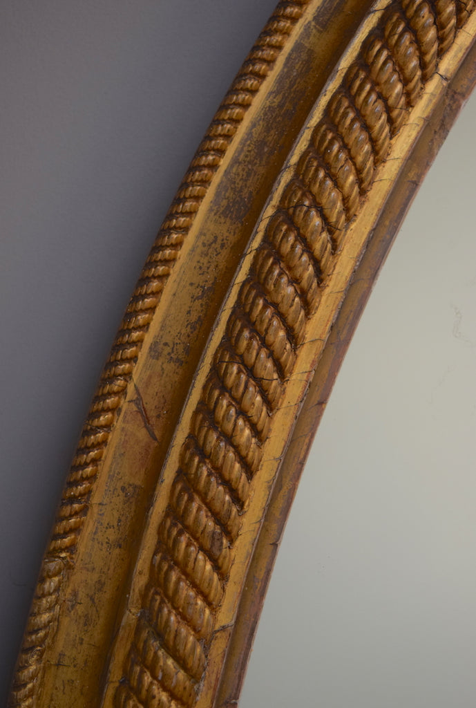 Large Mid 19th Century English Oval Mirror