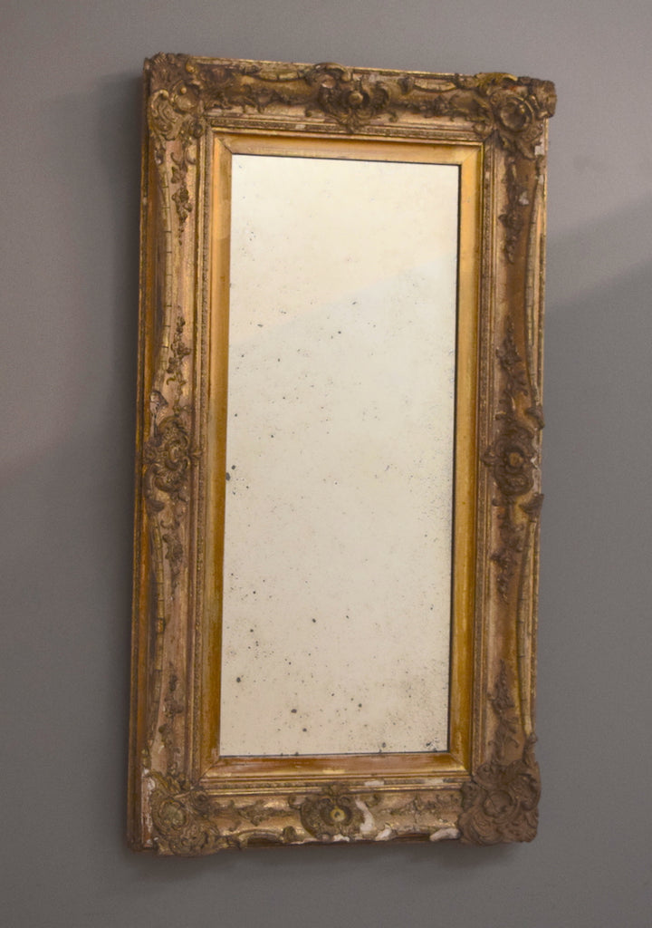 Distressed English Gilt Mirror