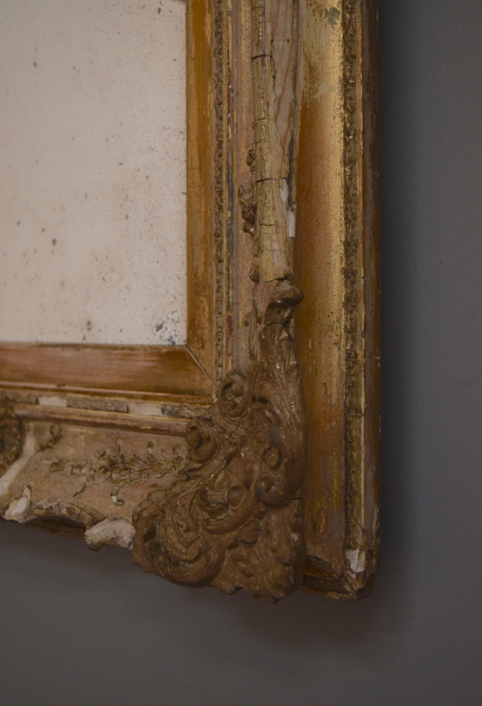 Distressed English Gilt Mirror