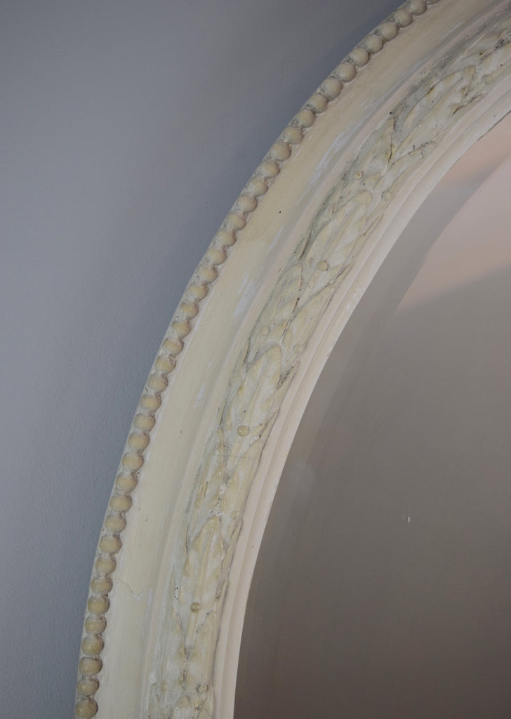 English Gesso Oval Mirror
