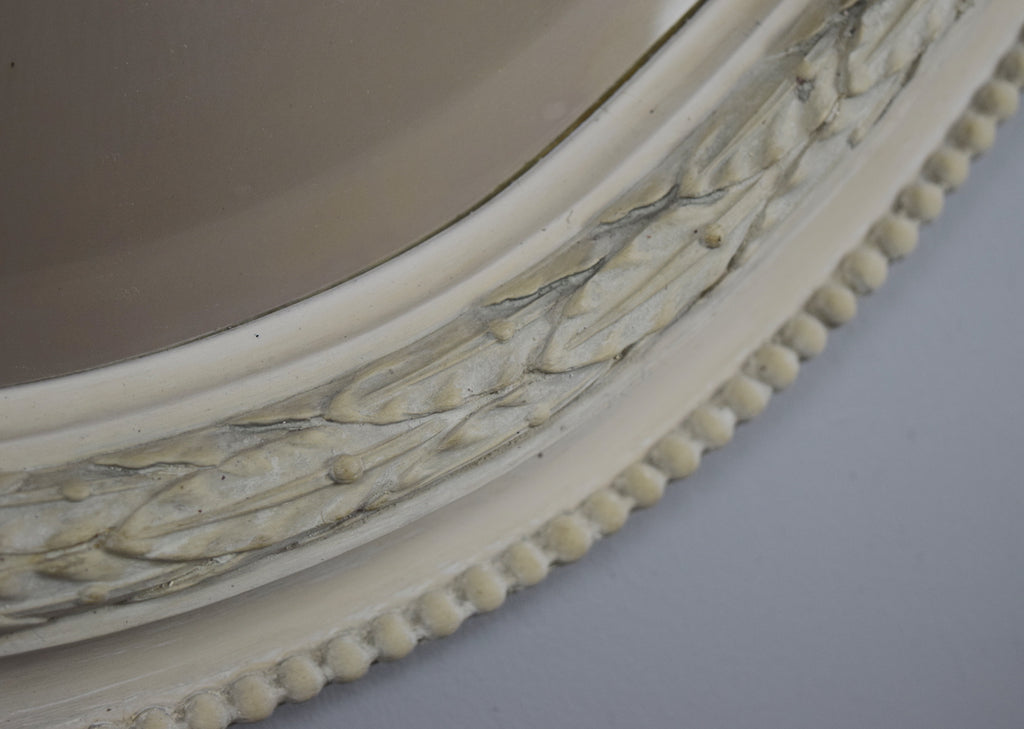 English Gesso Oval Mirror