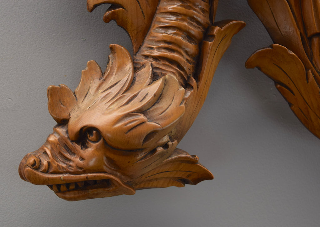 Carved Scandinavian Mirror