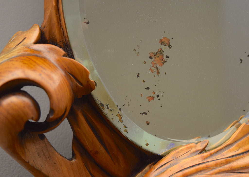 Carved Scandinavian Mirror