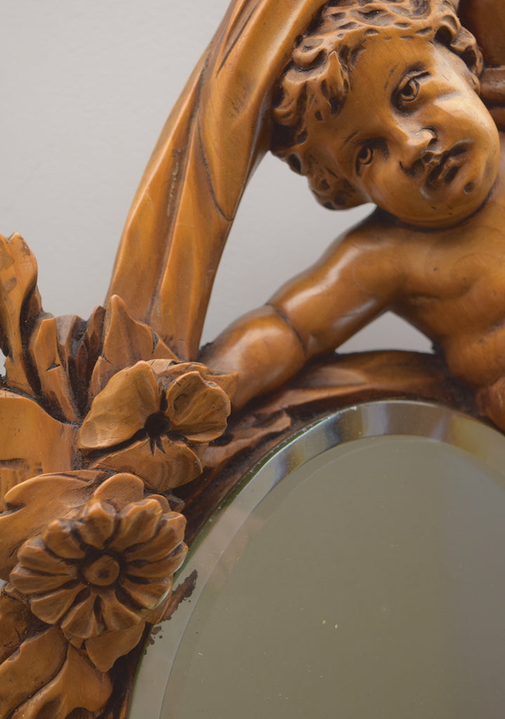 Carved Scandinavian Mirror