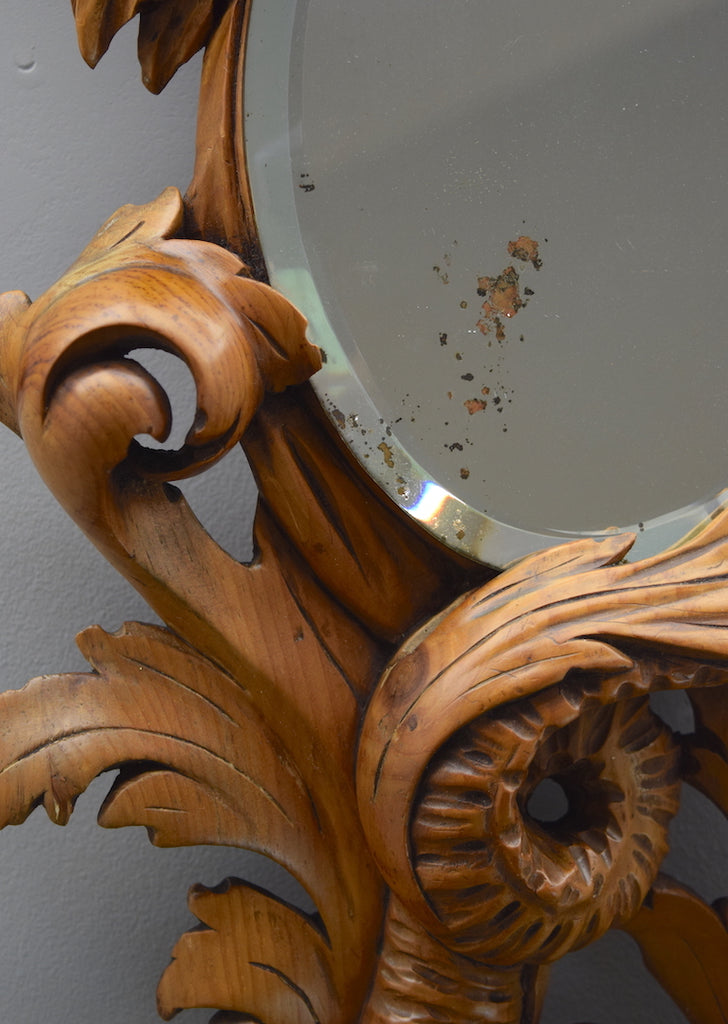Carved Scandinavian Mirror