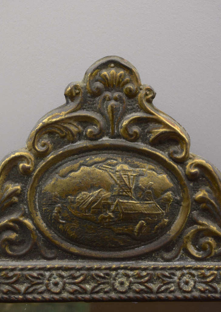 Brass Repousse Mirror