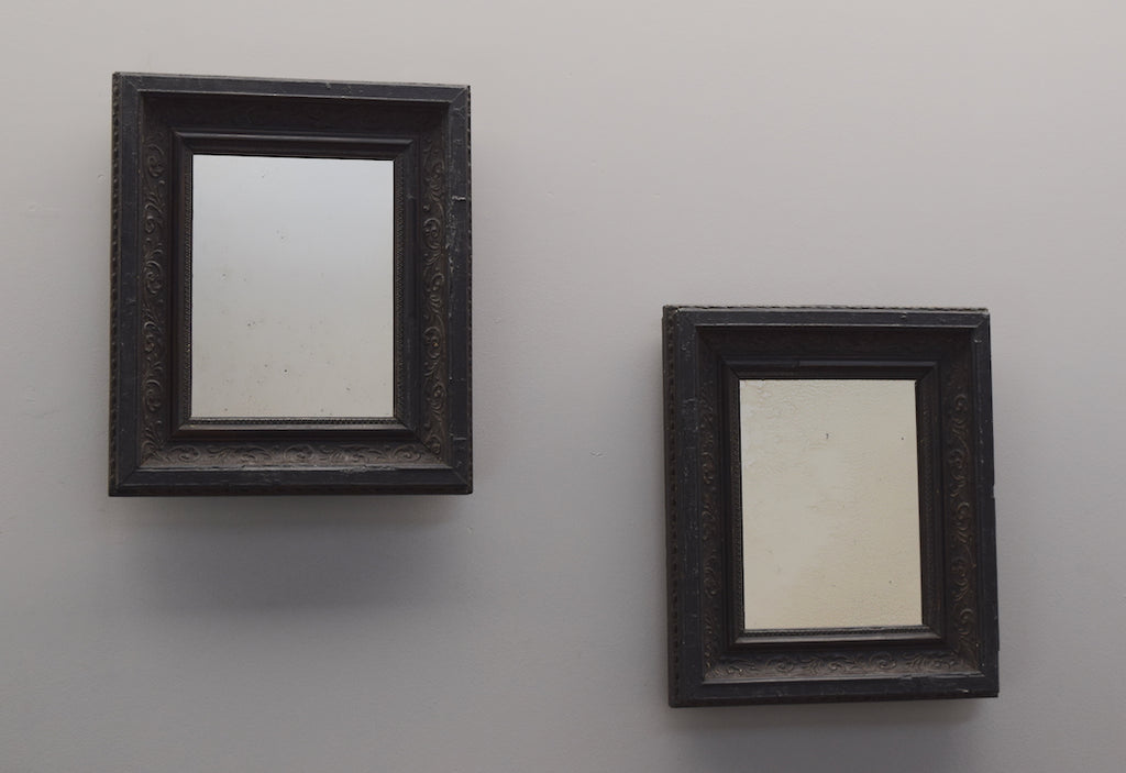 Pair of Ebonised Mirrors