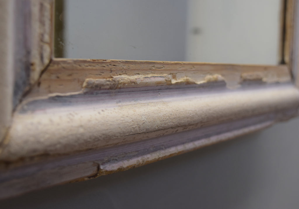 French Stripped Gesso Mirror