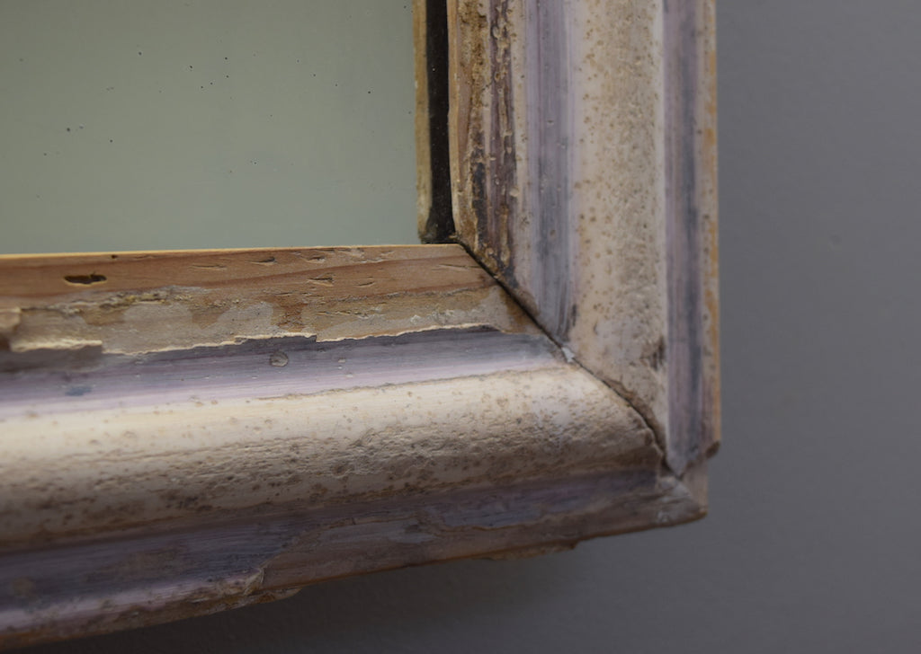 French Stripped Gesso Mirror