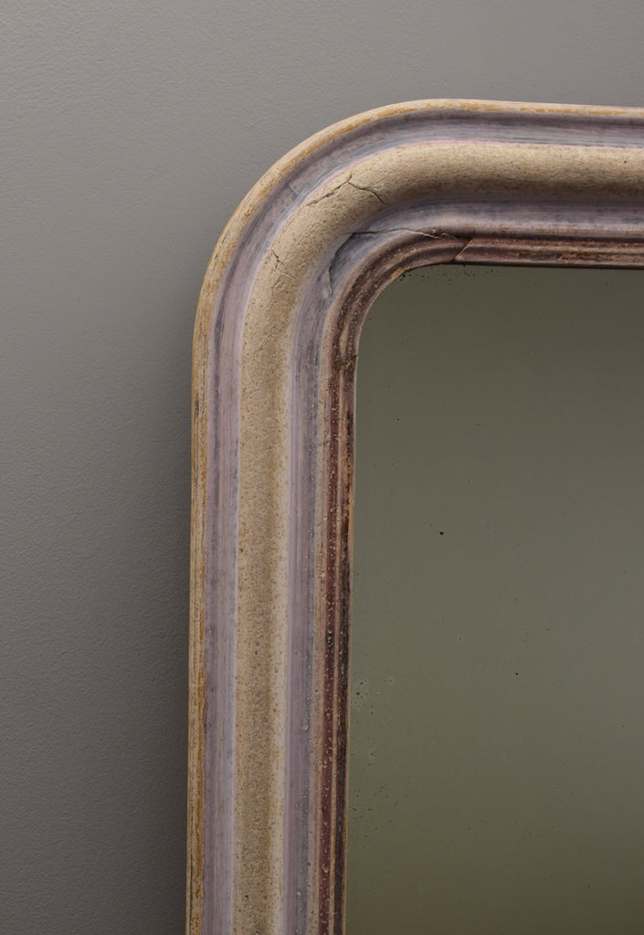 French Stripped Gesso Mirror