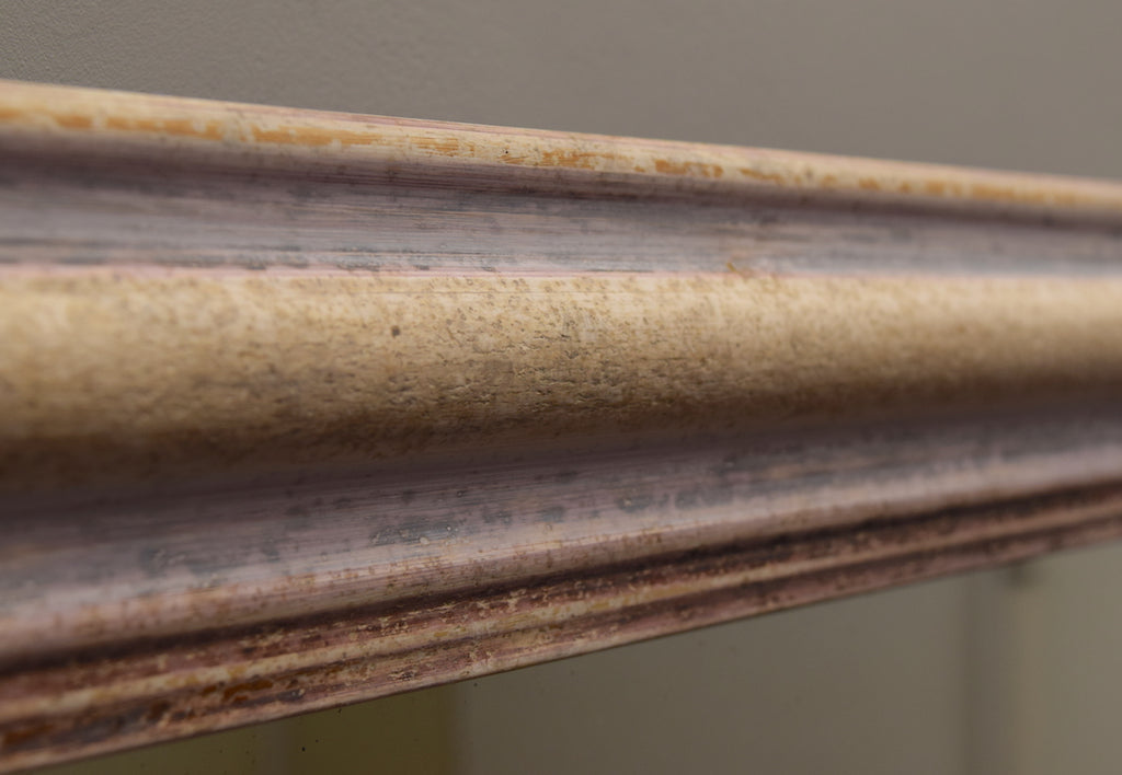 French Stripped Gesso Mirror