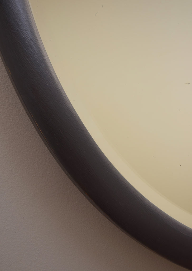 Ebonised Oval Mirror