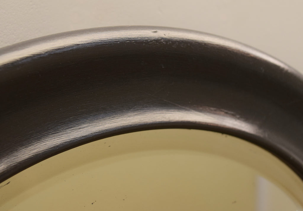 Round Ebonised Mirror