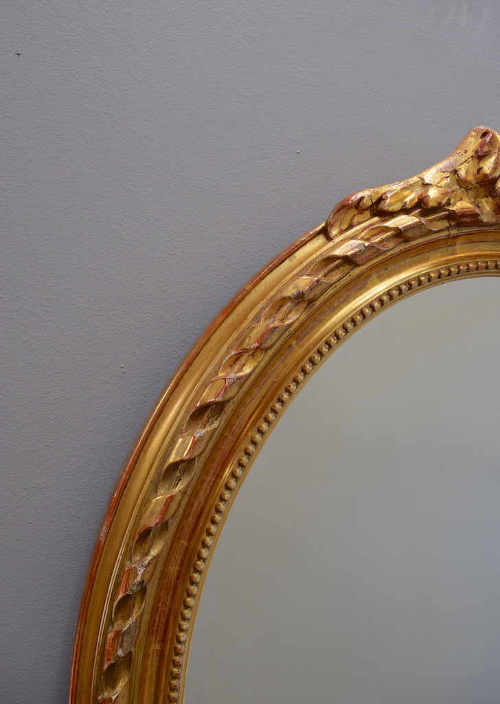 Gilt Oval Mirror