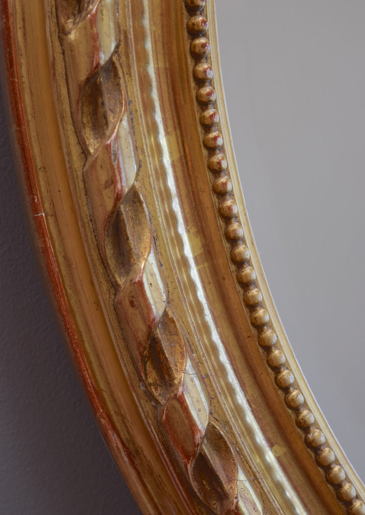 Gilt Oval Mirror