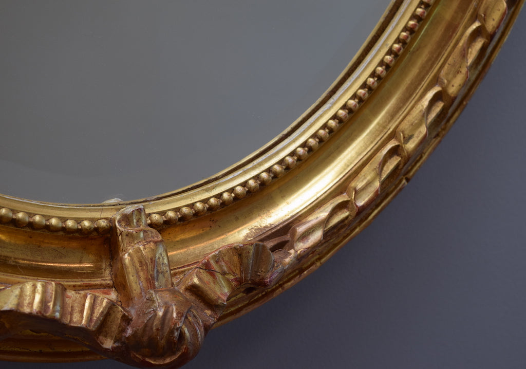 Gilt Oval Mirror