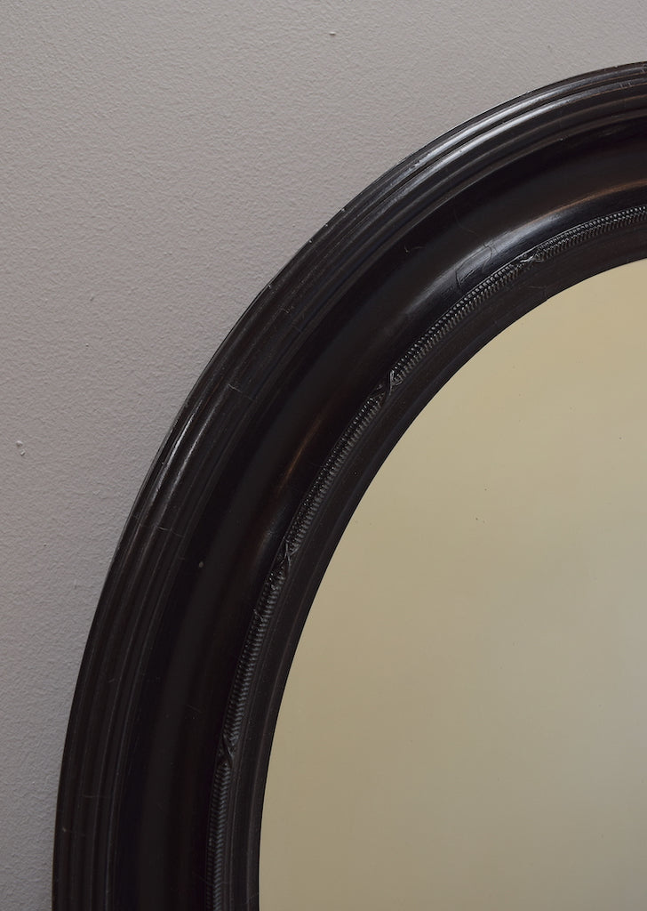 Ebonised Oval Mirror