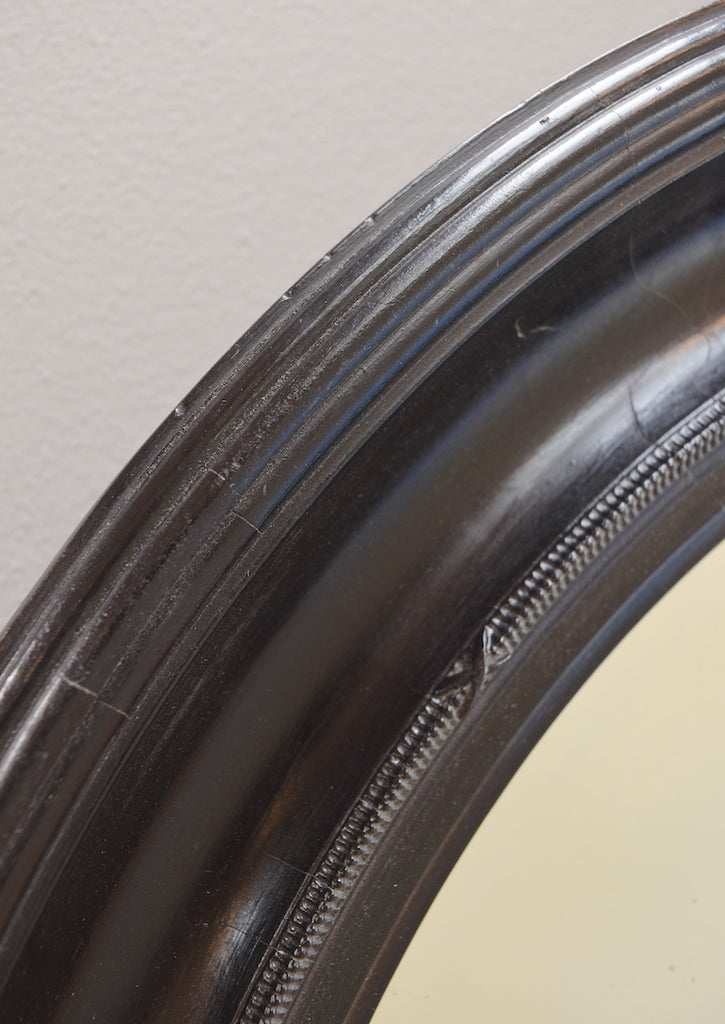 Ebonised Oval Mirror