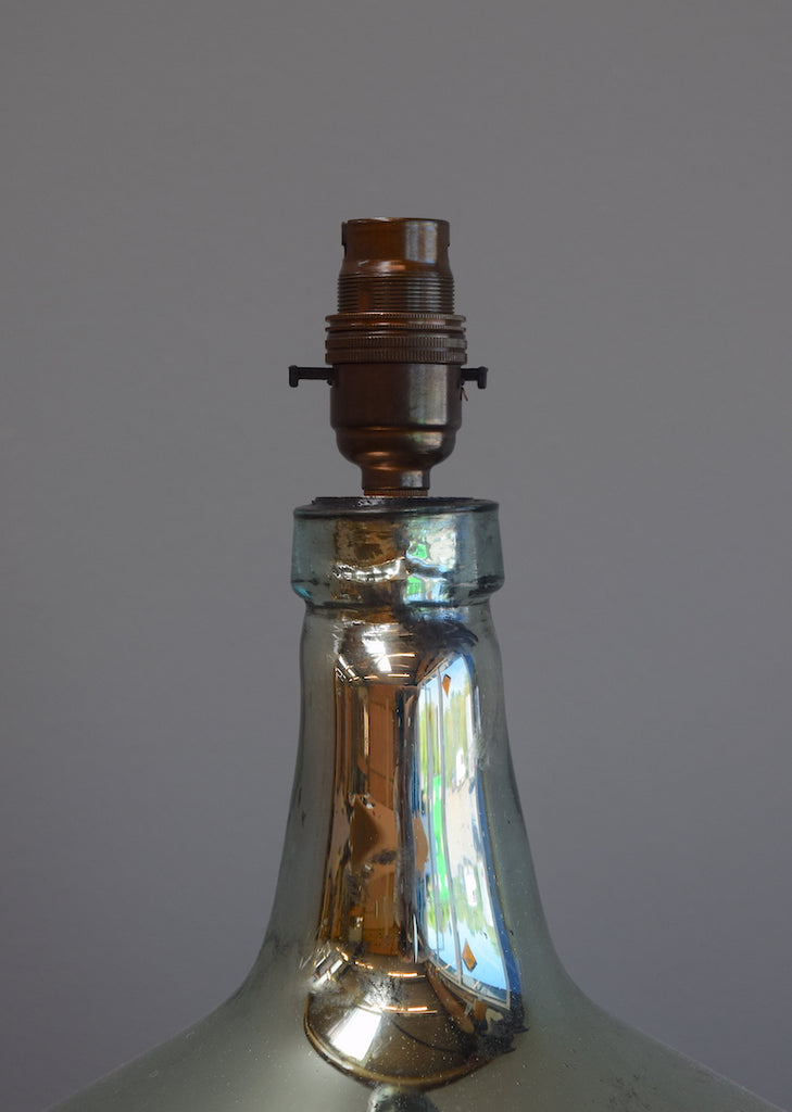 Tapered Silvered Demijohn Lamp