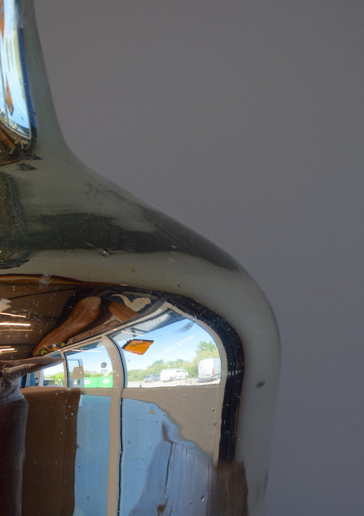 Tapered Silvered Demijohn Lamp