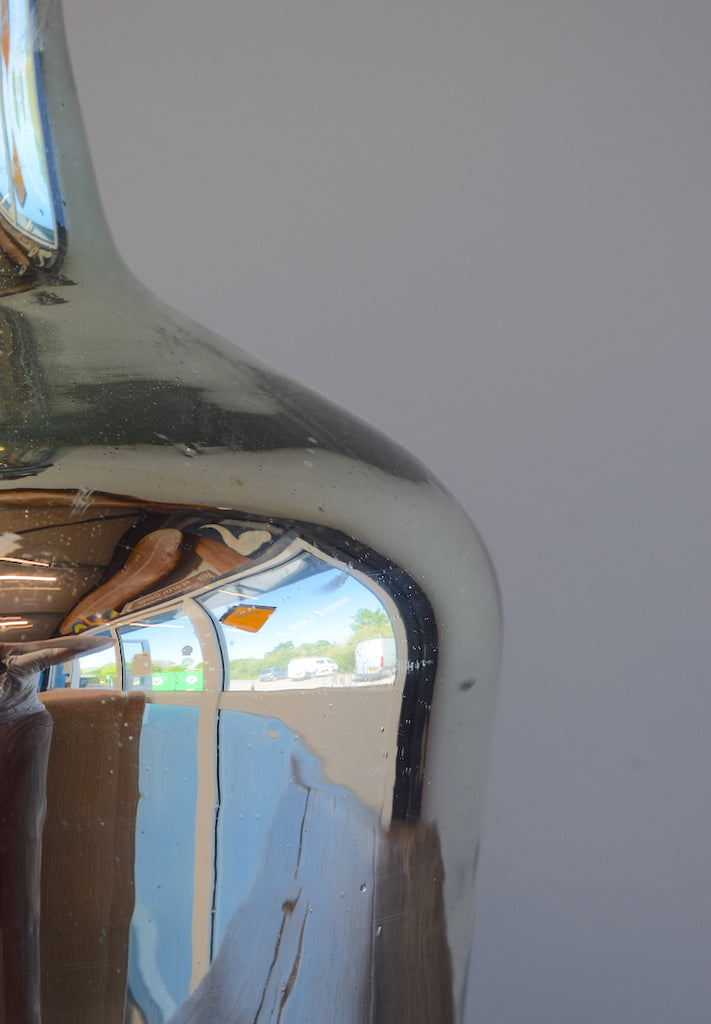 Tapered Silvered Demijohn Lamp