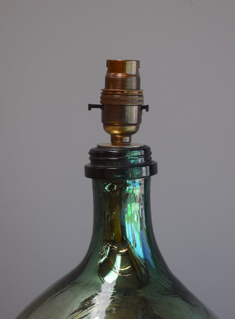 Simple Silvered Demijohn Lamp